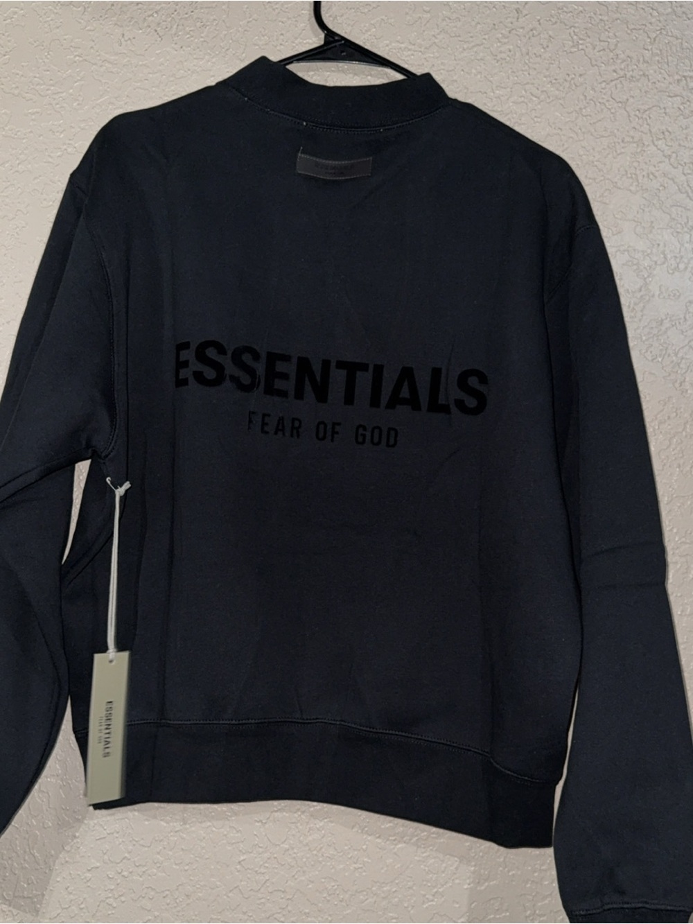 Fear of God ESSENTIALS Black Crewneck Sweatshirt
